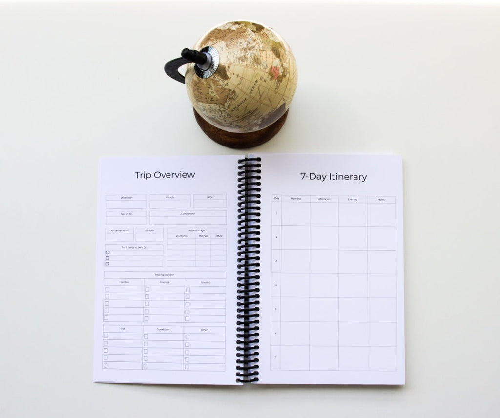 Blush Dawn Edition | Portable Travel Planner Travel Journal by Journey & Bloom UK