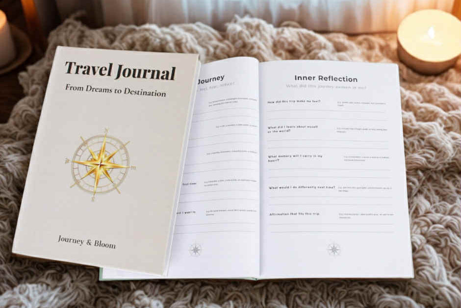 Classic Light Edition - Travel Journal Travel Journal by Journey & Bloom UK