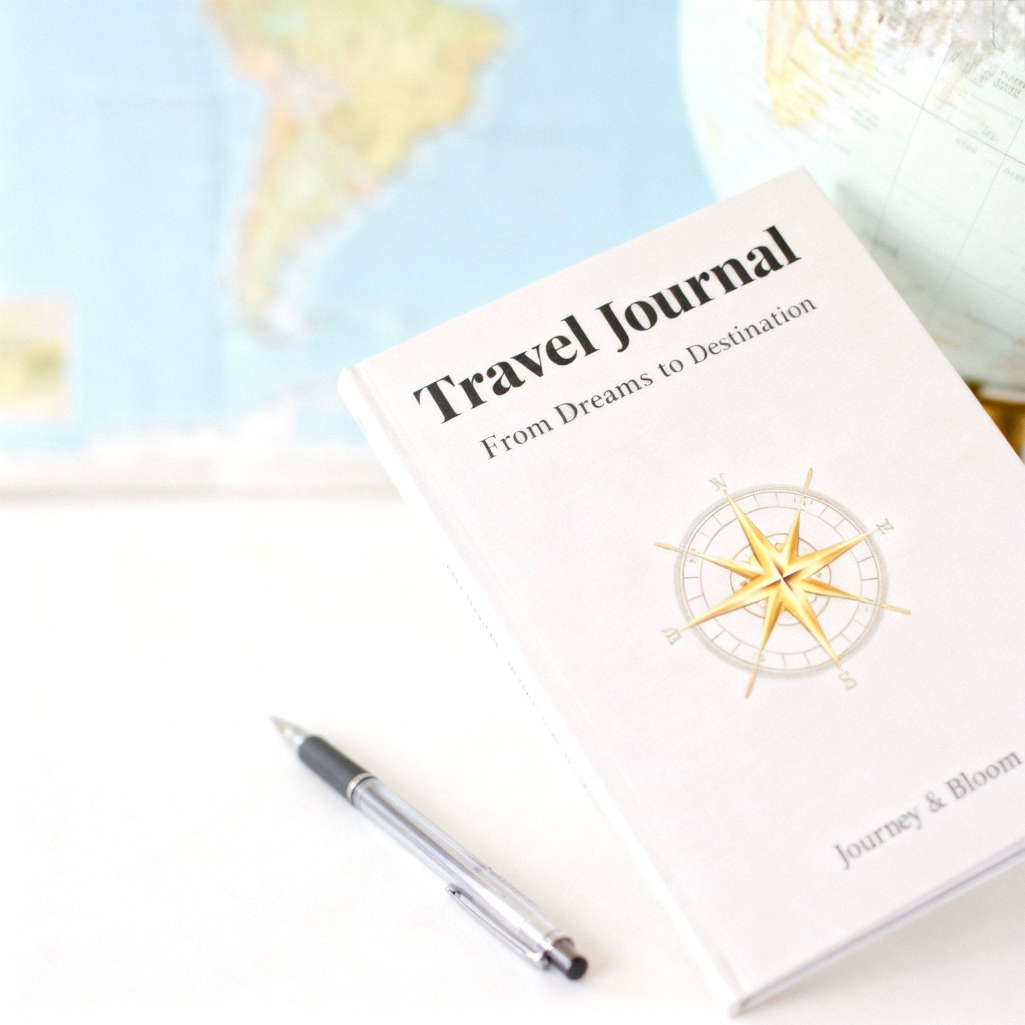 Classic Light Mindful Travel Journal Travel Journal by Journey & Bloom UK