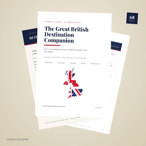 Digital UK Travel Guide | Great British Destination Companion Travel Journal by Journey & Bloom UK