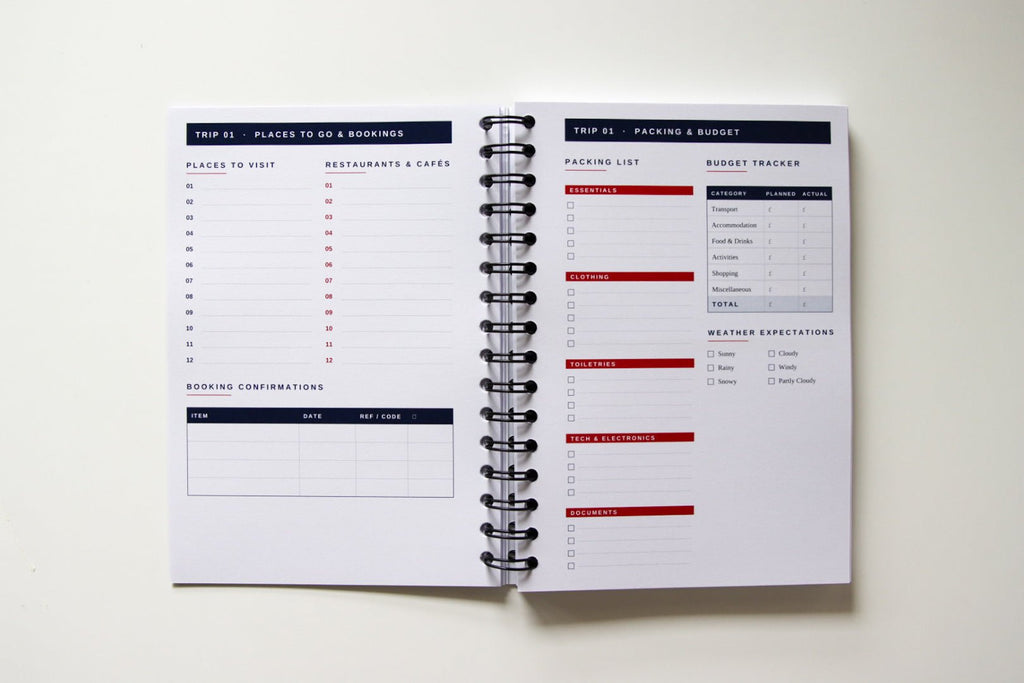 Great British Trip Tracker | UK Travel Planner Travel Journal by Journey & Bloom UK