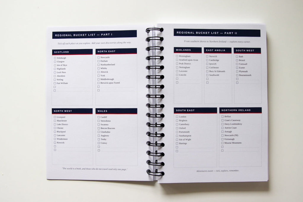 Great British Trip Tracker | UK Travel Planner Travel Journal by Journey & Bloom UK