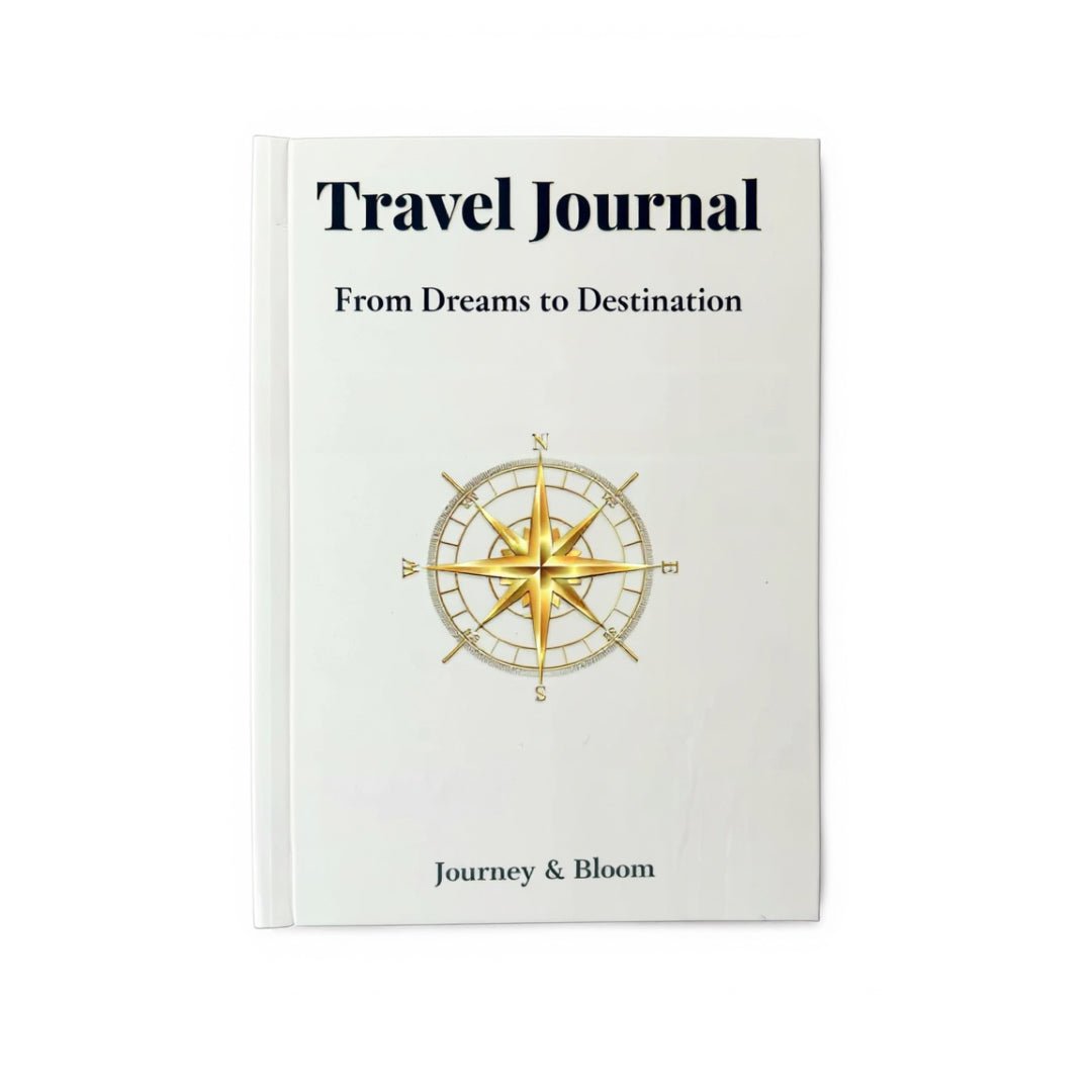 Luxury Travel Journal Hardback | Classic Light Edition – Journey & Bloom Travel Journal by Journey & Bloom UK