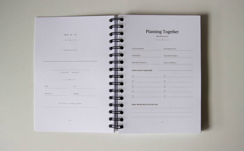 Our Travels Together | Couples Travel Planner & Memory Book Travel Journal by Journey & Bloom UK