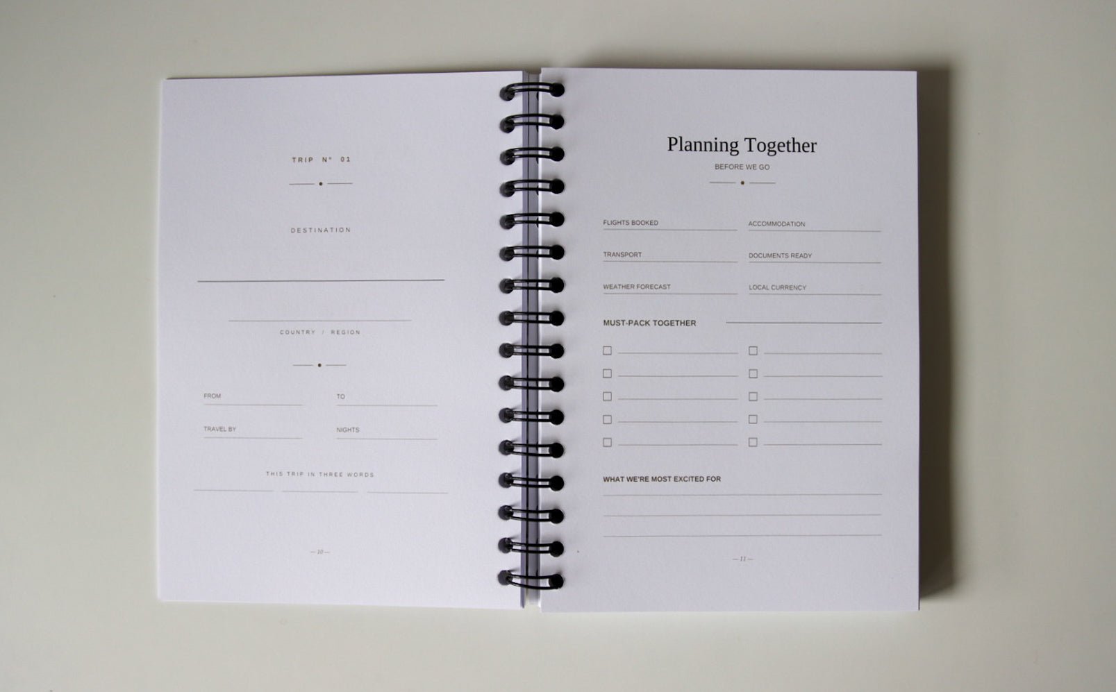 Our Travels Together | Couples Travel Planner & Memory Book Travel Journal by Journey & Bloom UK