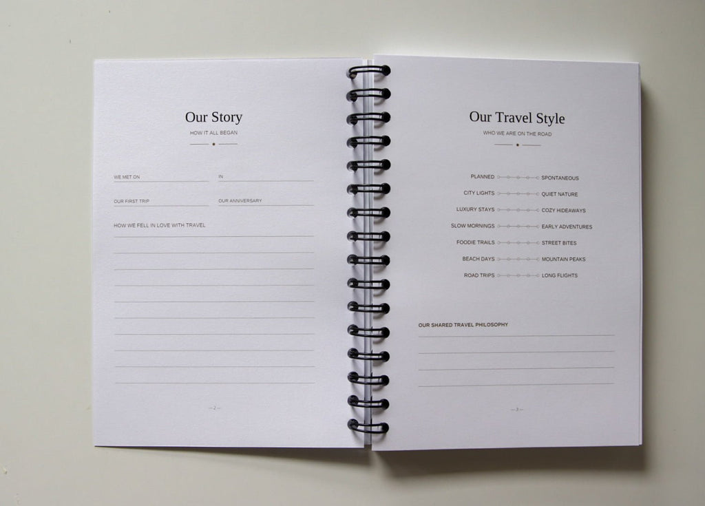 Our Travels Together | Couples Travel Planner & Memory Book Travel Journal by Journey & Bloom UK