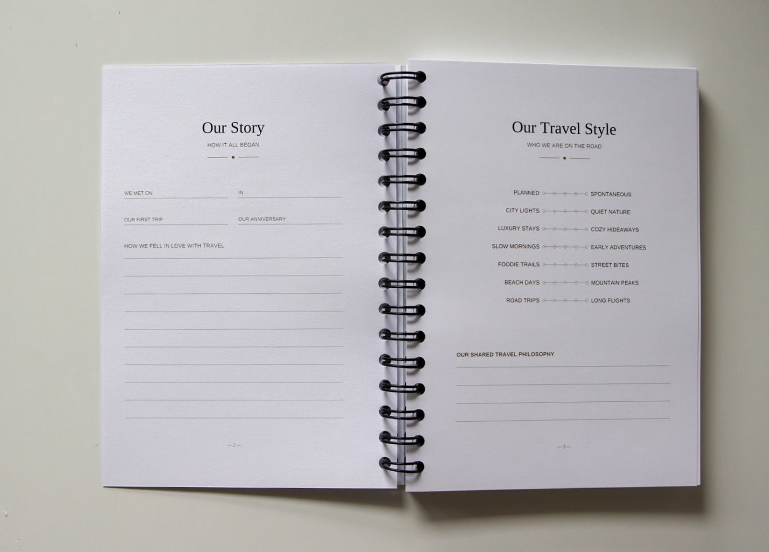 Our Travels Together | Couples Travel Planner & Memory Book Travel Journal by Journey & Bloom UK