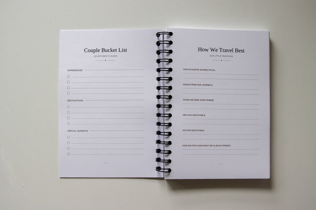 Our Travels Together | Couples Travel Planner & Memory Book Travel Journal by Journey & Bloom UK