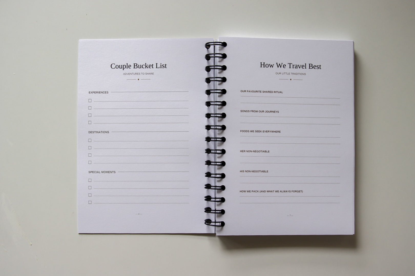 Our Travels Together | Couples Travel Planner & Memory Book Travel Journal by Journey & Bloom UK