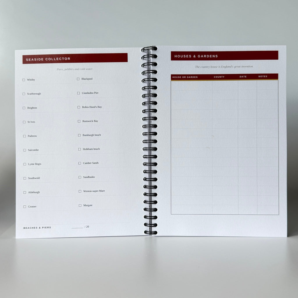 The English Trip Tracker | Travel Planner & Adventure Journal Travel Journal by Journey & Bloom UK