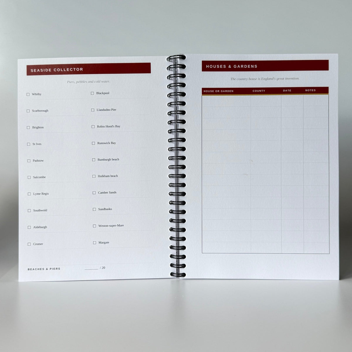 The English Trip Tracker | Travel Planner & Adventure Journal Travel Journal by Journey & Bloom UK