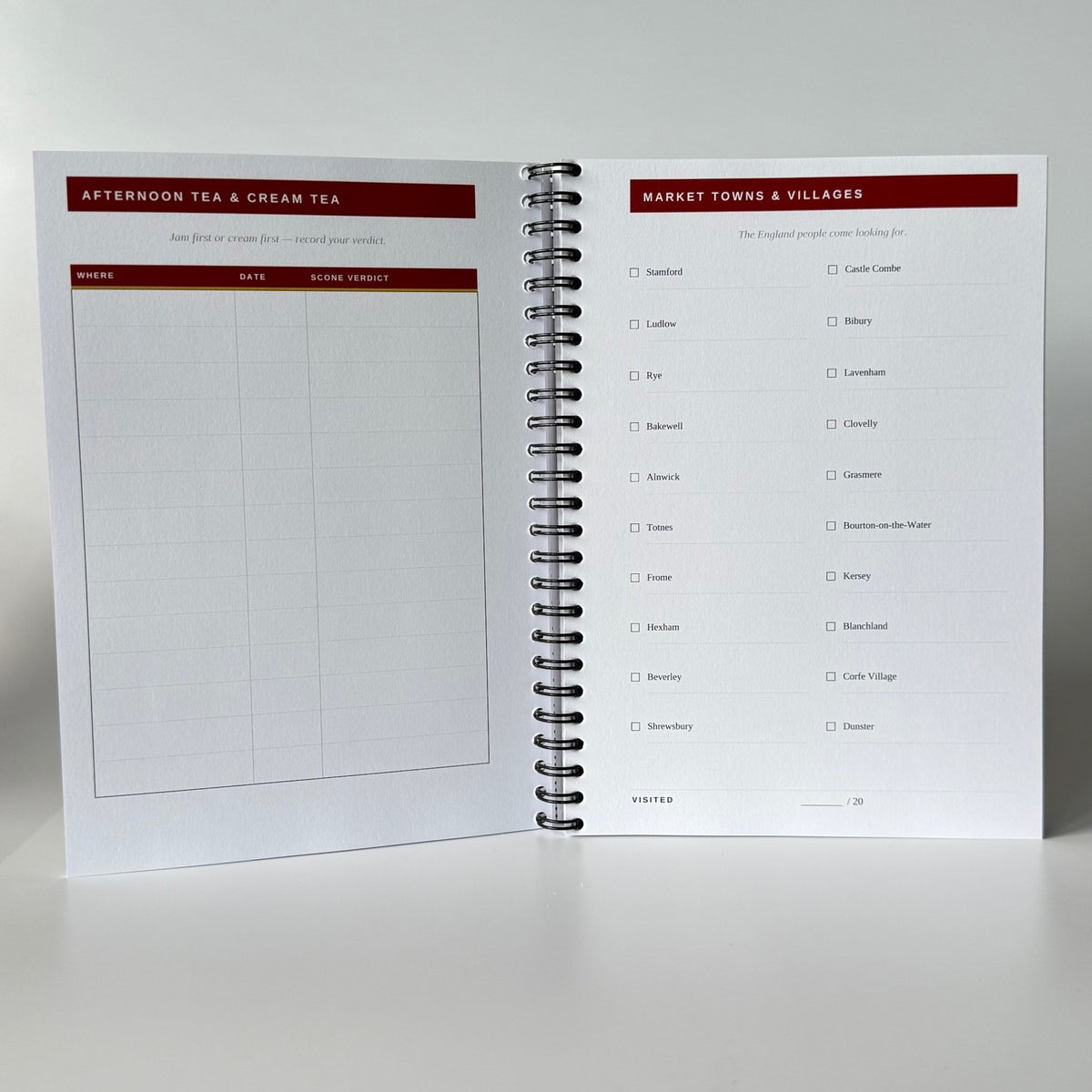 The English Trip Tracker | Travel Planner & Adventure Journal Travel Journal by Journey & Bloom UK