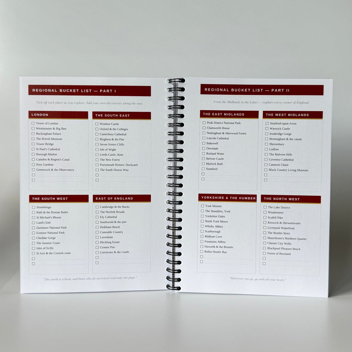 The English Trip Tracker | Travel Planner & Adventure Journal Travel Journal by Journey & Bloom UK