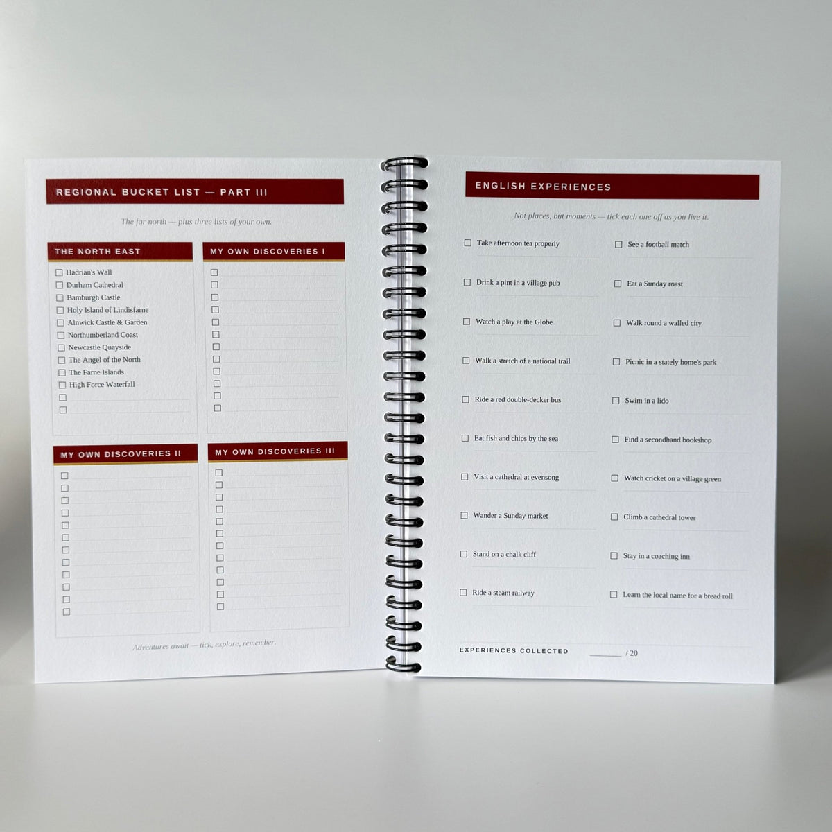 The English Trip Tracker | Travel Planner & Adventure Journal Travel Journal by Journey & Bloom UK