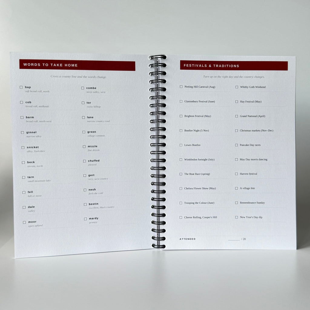 The English Trip Tracker | Travel Planner & Adventure Journal Travel Journal by Journey & Bloom UK