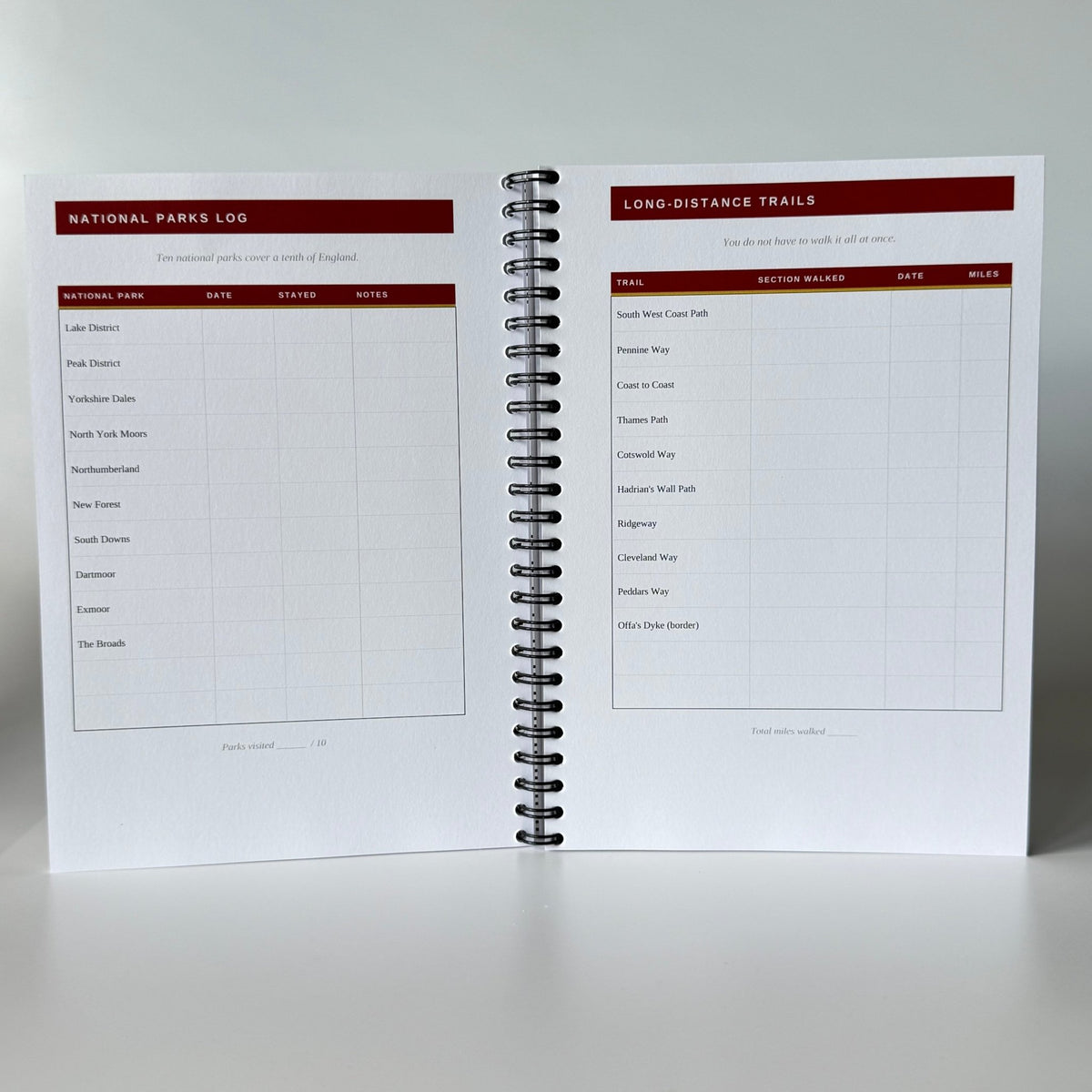 The English Trip Tracker | Travel Planner & Adventure Journal Travel Journal by Journey & Bloom UK