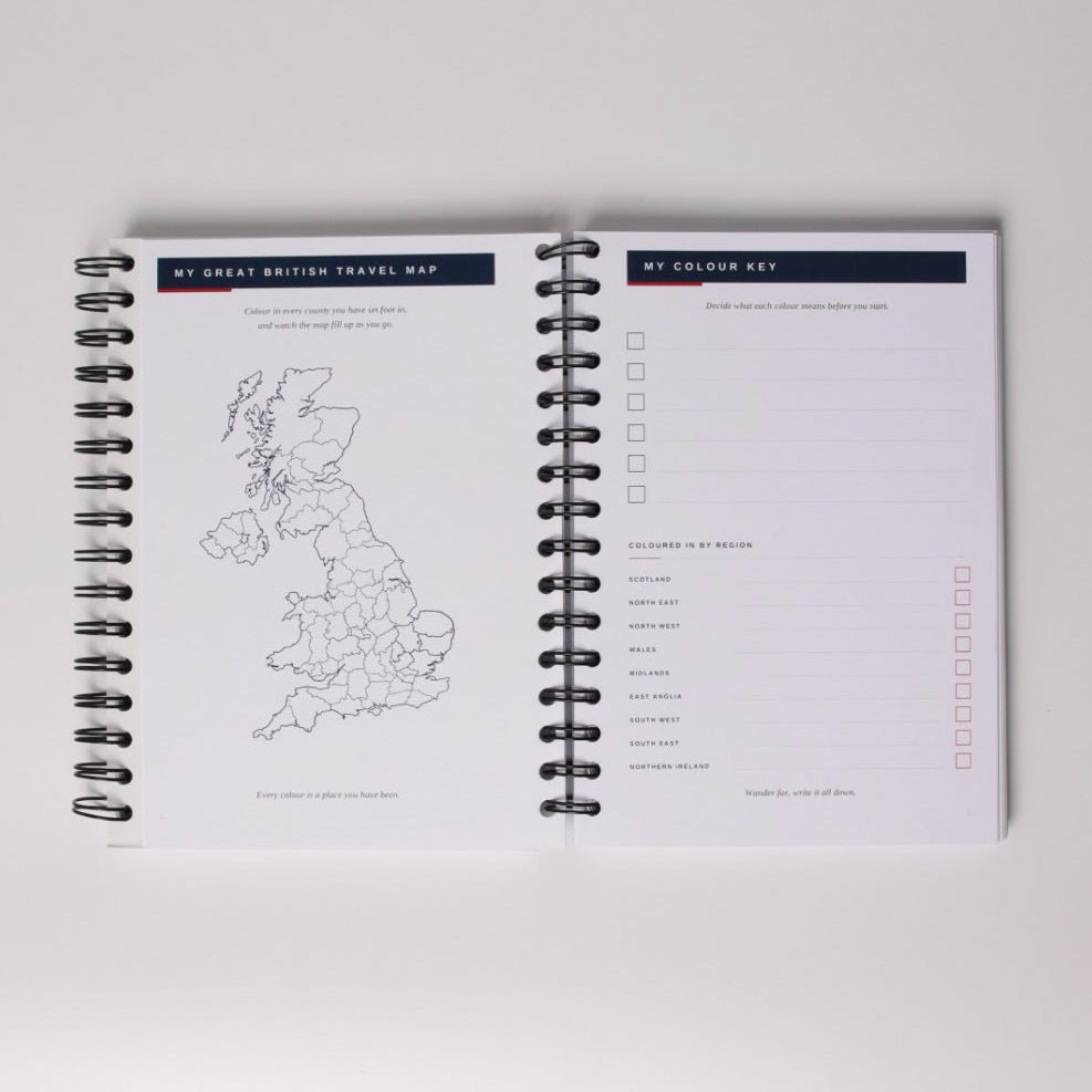 The Great British Collection | Trip Tracker + Travel Notes Set Travel Journal by Journey & Bloom UK