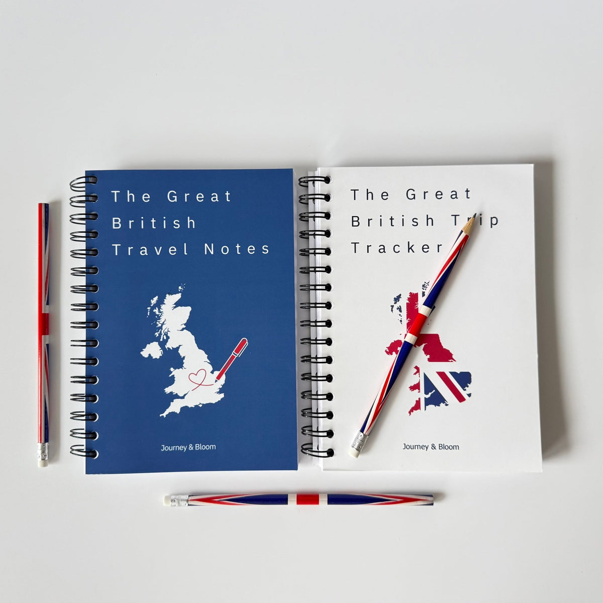 The Great British Collection | Trip Tracker + Travel Notes Set Travel Journal by Journey & Bloom UK