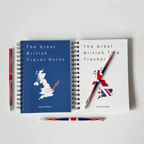 The Great British Collection | Trip Tracker + Travel Notes Set Travel Journal by Journey & Bloom UK