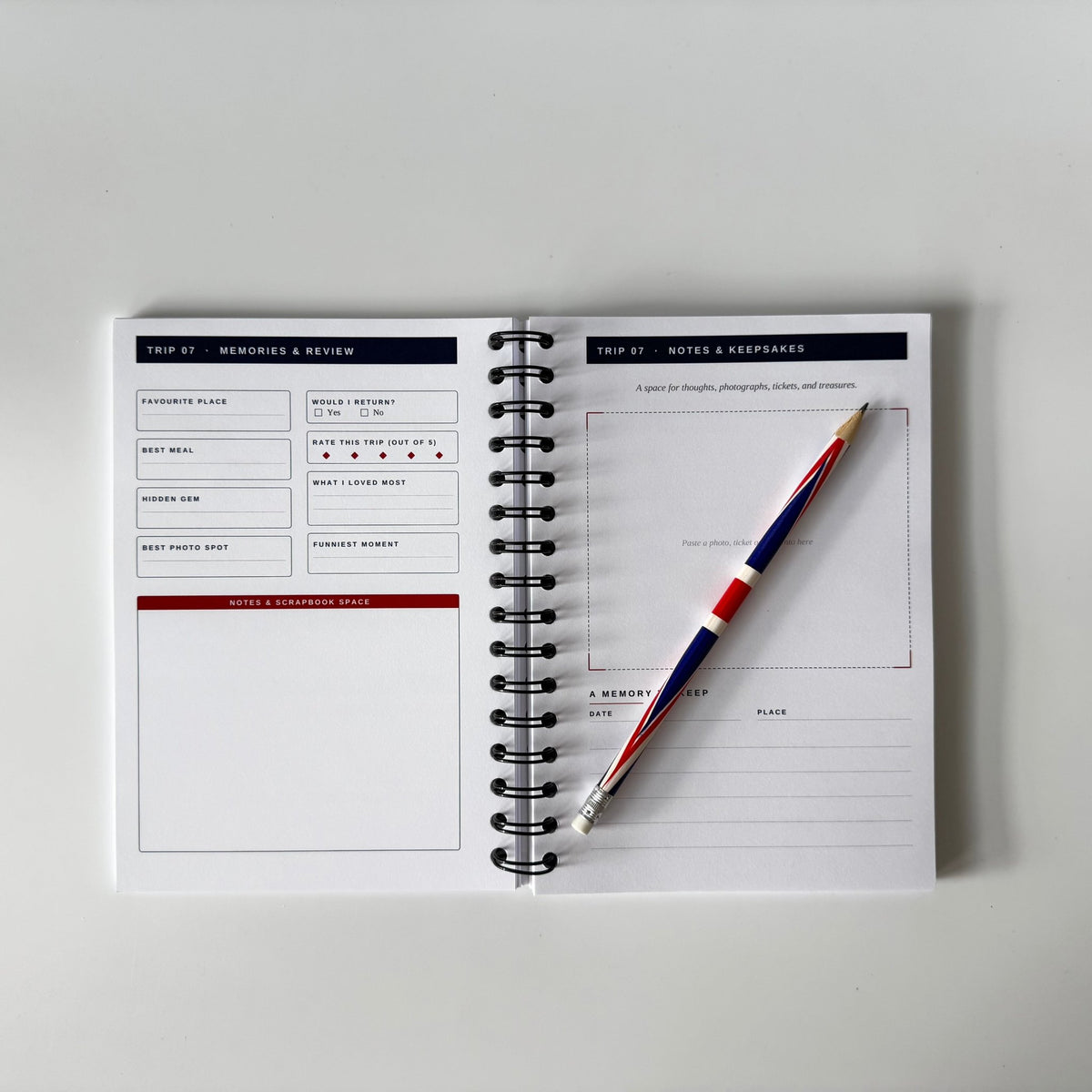 The Great British Collection | Trip Tracker + Travel Notes Set Travel Journal by Journey & Bloom UK