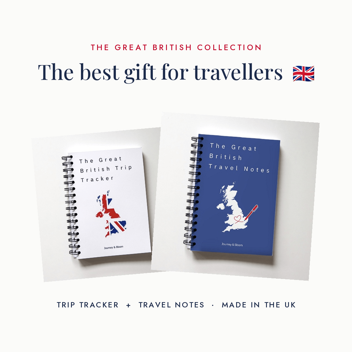 The Great British Collection | Trip Tracker + Travel Notes Set Travel Journal by Journey & Bloom UK