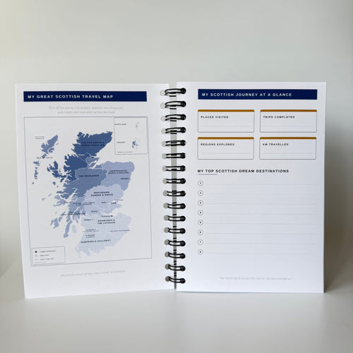 The Scottish Trip Tracker | Travel Planner & Adventure Journal Travel Journal by Journey & Bloom UK