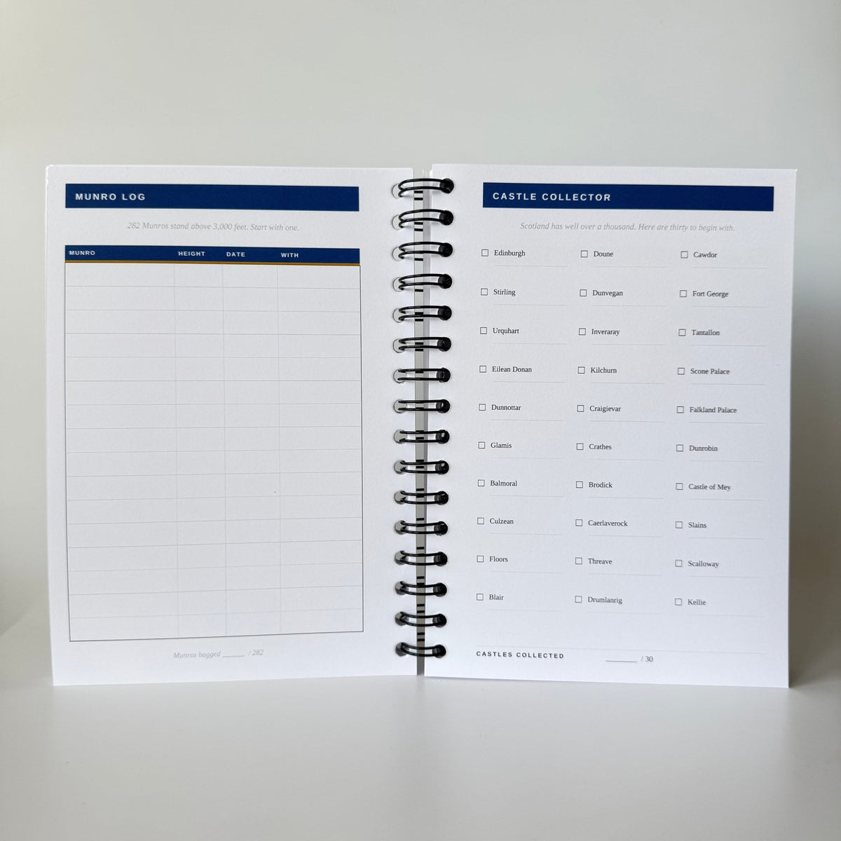 The Scottish Trip Tracker | Travel Planner & Adventure Journal Travel Journal by Journey & Bloom UK