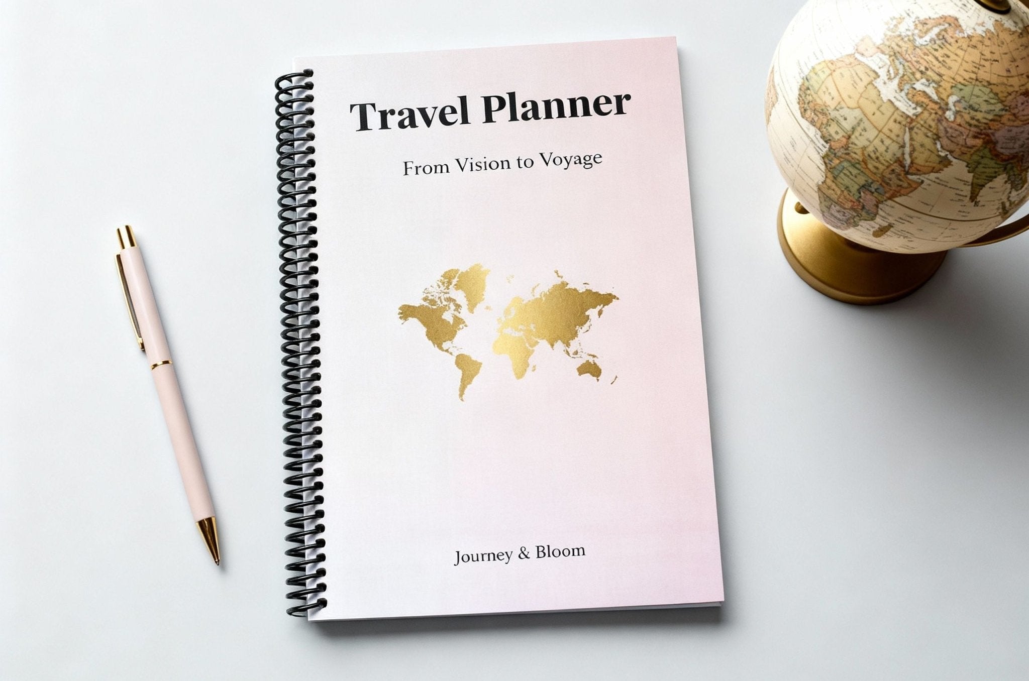 Travel Planner - Blush Dawn Edition Travel Journal by Journey & Bloom UK