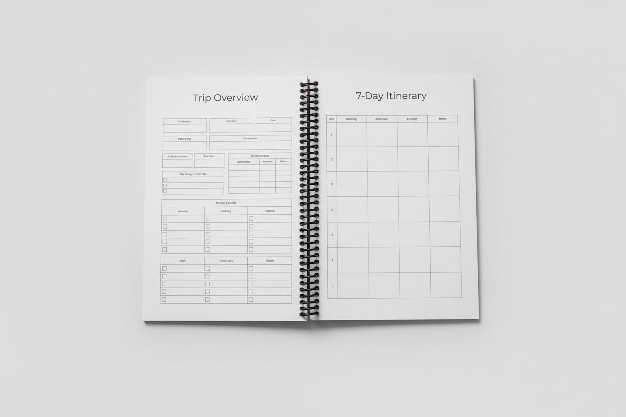 Travel Planner - Blush Dawn Edition Travel Journal by Journey & Bloom UK