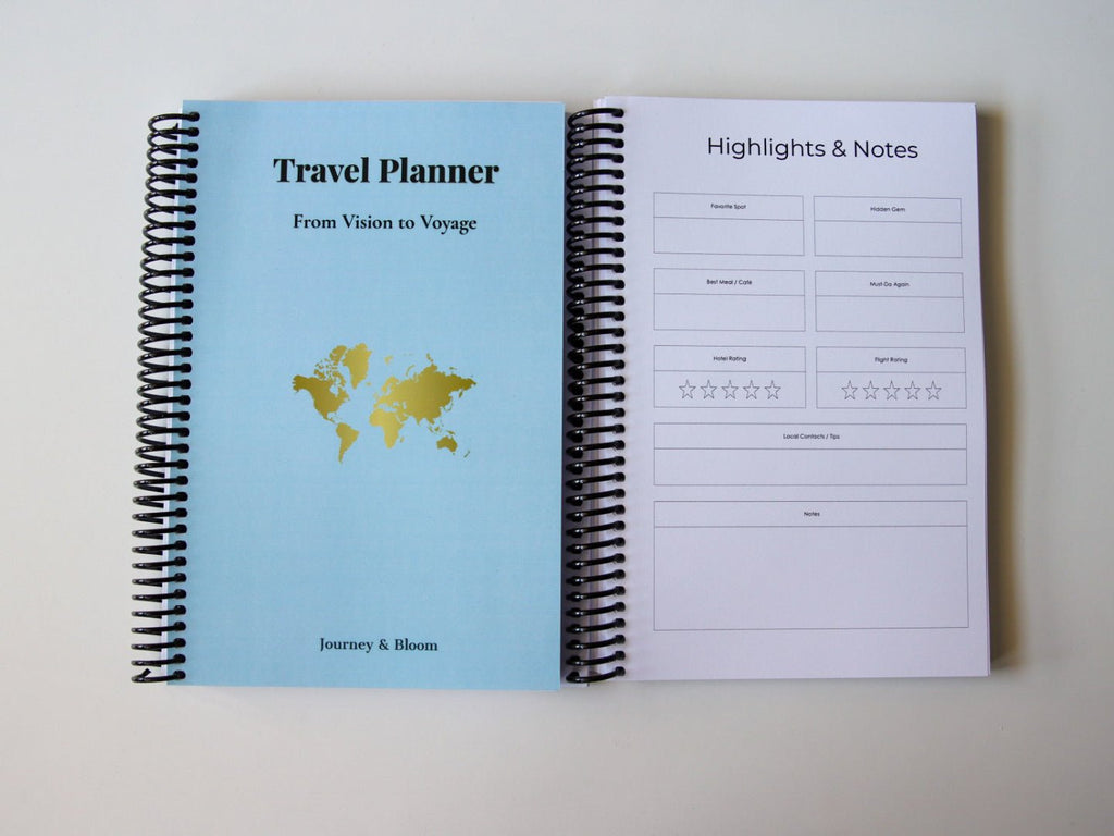 Travel Planner Book | Steel Horizon Edition – Journey & Bloom Travel Journal by Journey & Bloom UK
