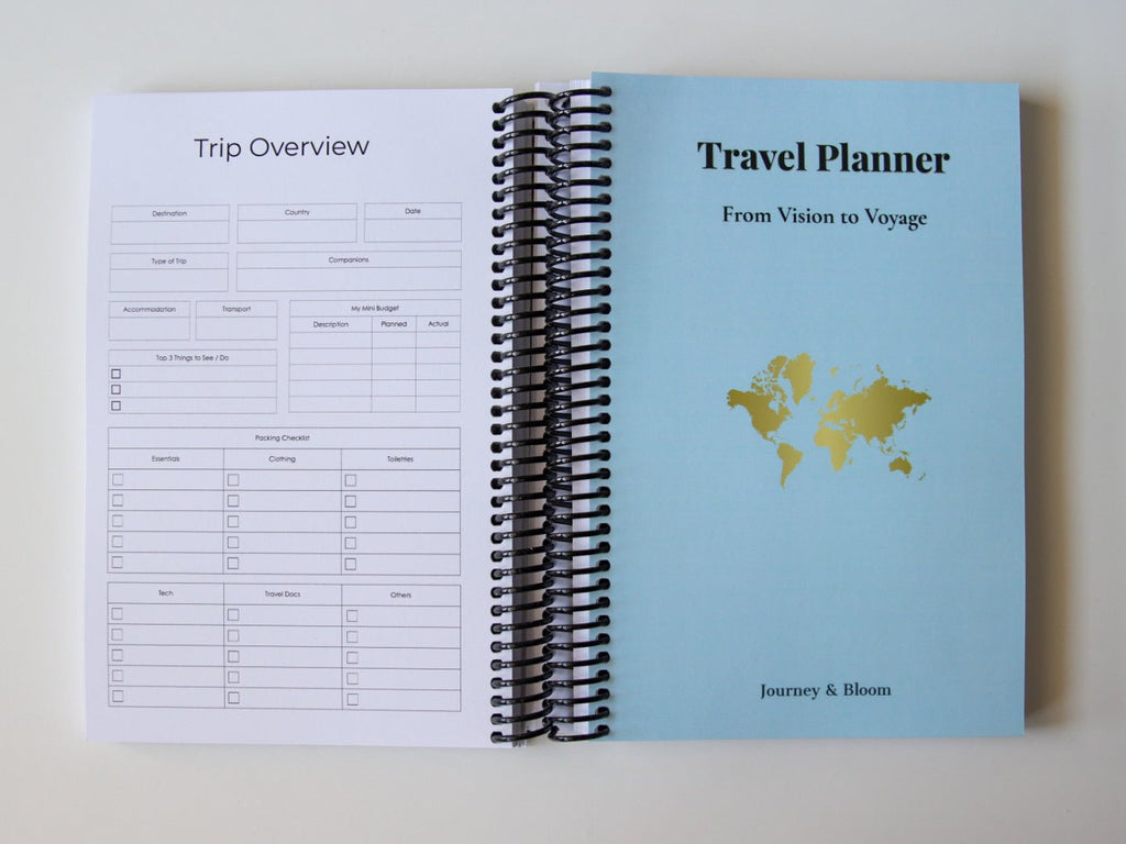 Travel Planner Book | Steel Horizon Edition – Journey & Bloom Travel Journal by Journey & Bloom UK