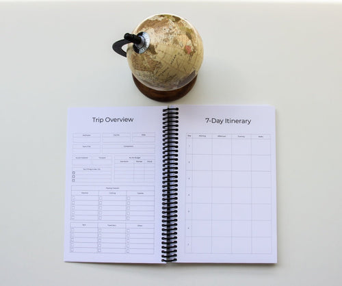 Travel Planner & Journal Set | Blush Dawn Travel Journal by Journey & Bloom UK