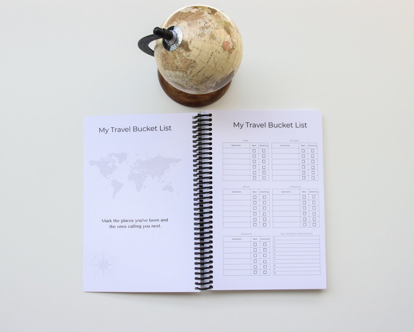 Travel Planner & Journal Set | Blush Dawn Travel Journal by Journey & Bloom UK