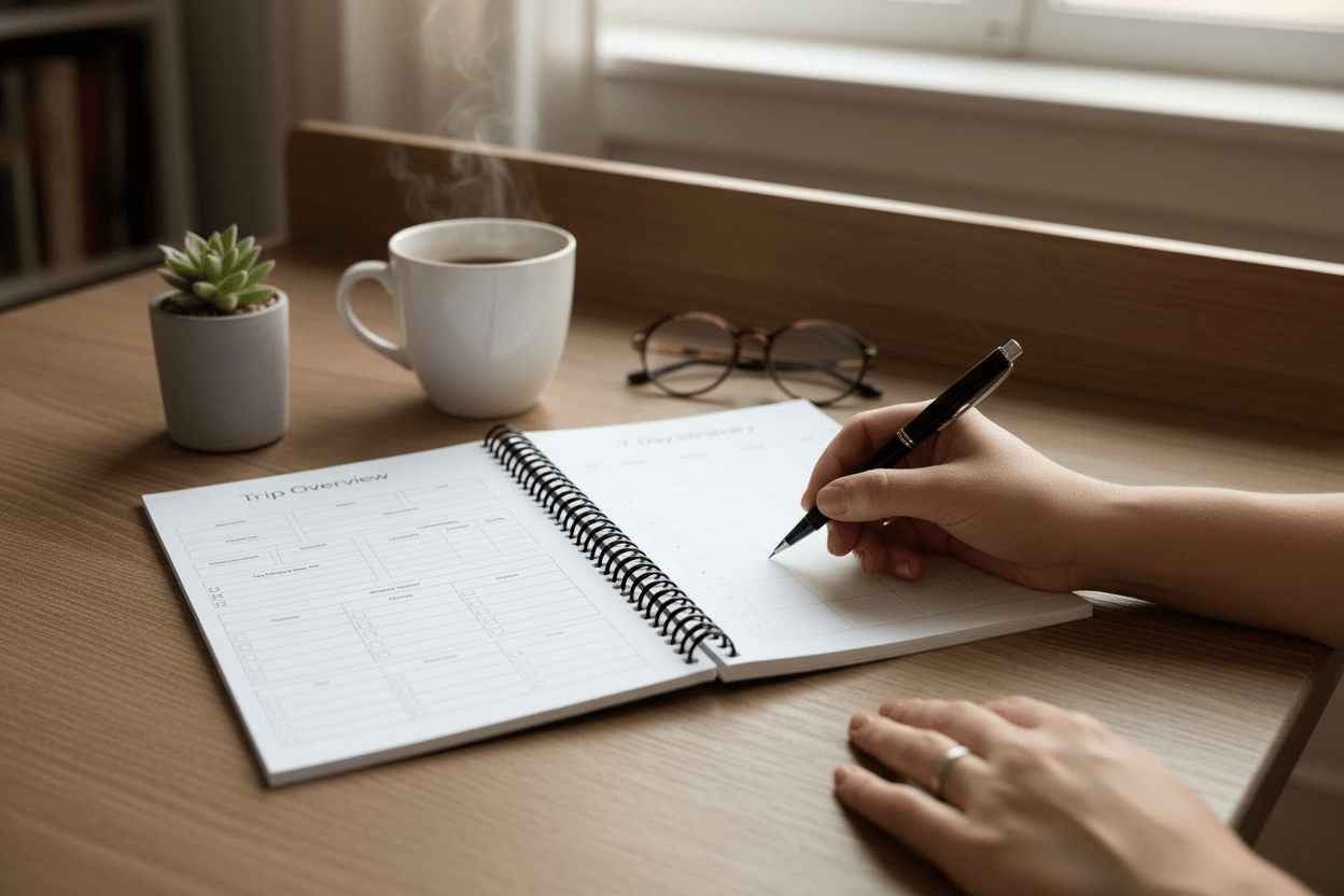 Travel Planner & Journal Set | Complete Travel System Travel Journal by Journey & Bloom UK