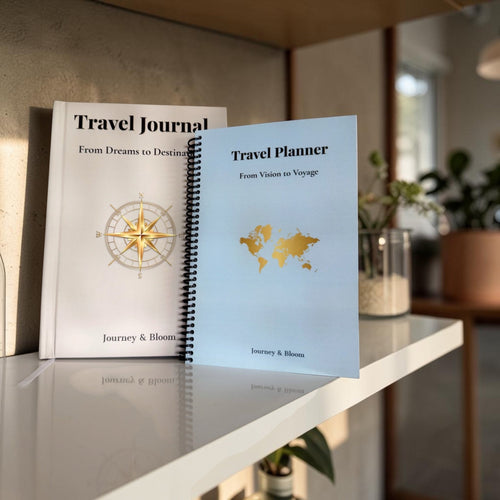 Travel Planner & Journal Set | Complete Travel System Travel Journal by Journey & Bloom UK