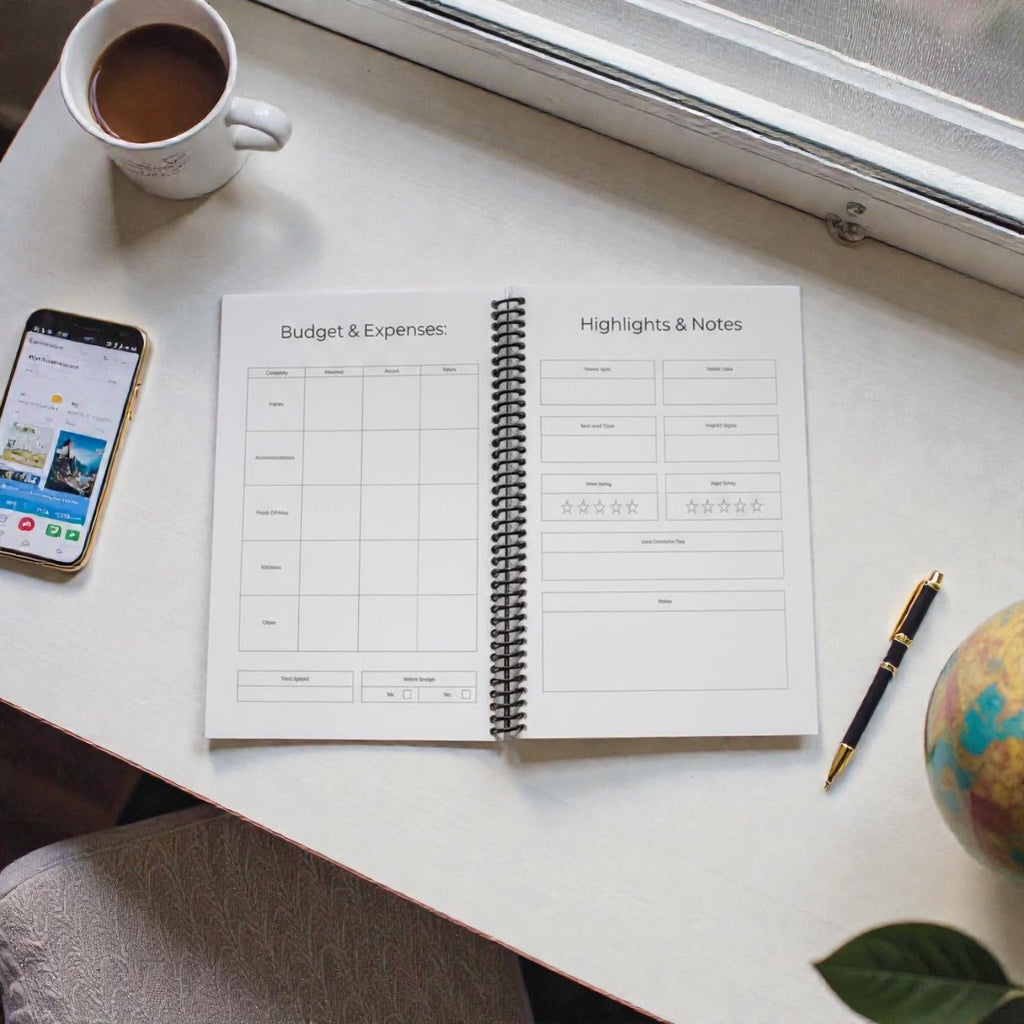 Travel Planner & Journal Set | Complete Travel System Travel Journal by Journey & Bloom UK