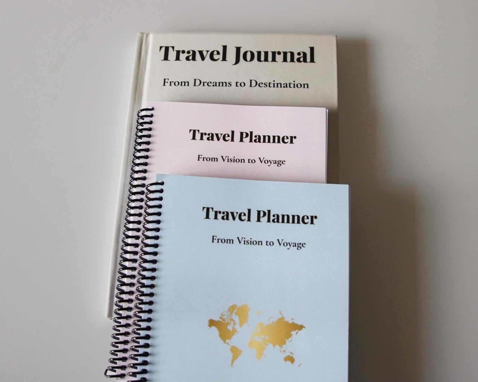 Travel Planner & Journal Set | Complete Travel System Travel Journal by Journey & Bloom UK