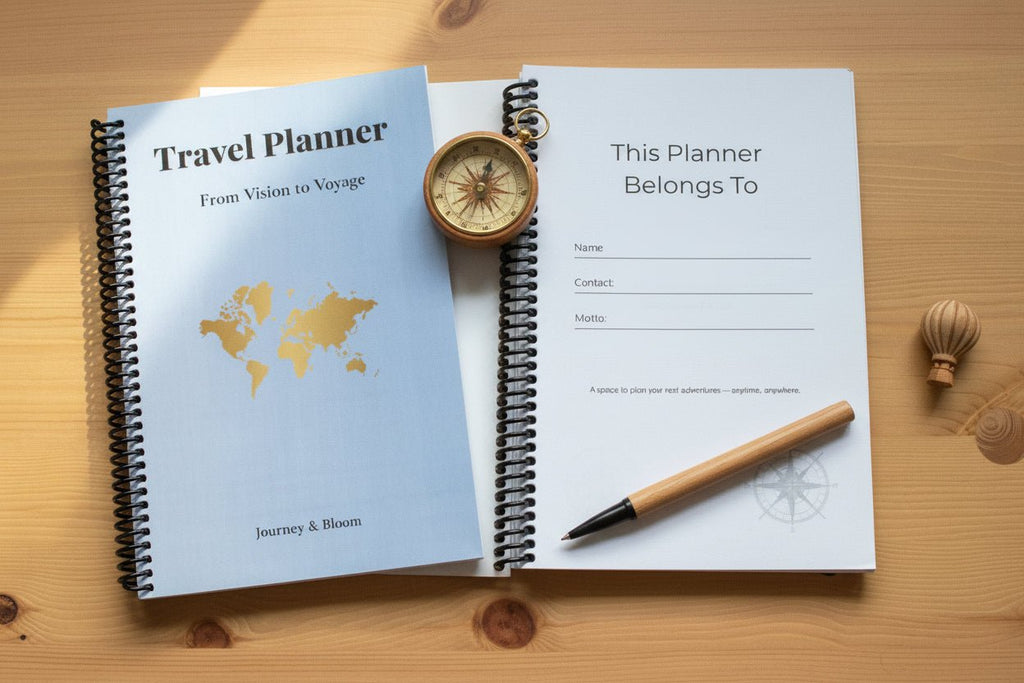 Travel Planner - Steel Horizon Edition Travel Journal by Journey & Bloom UK