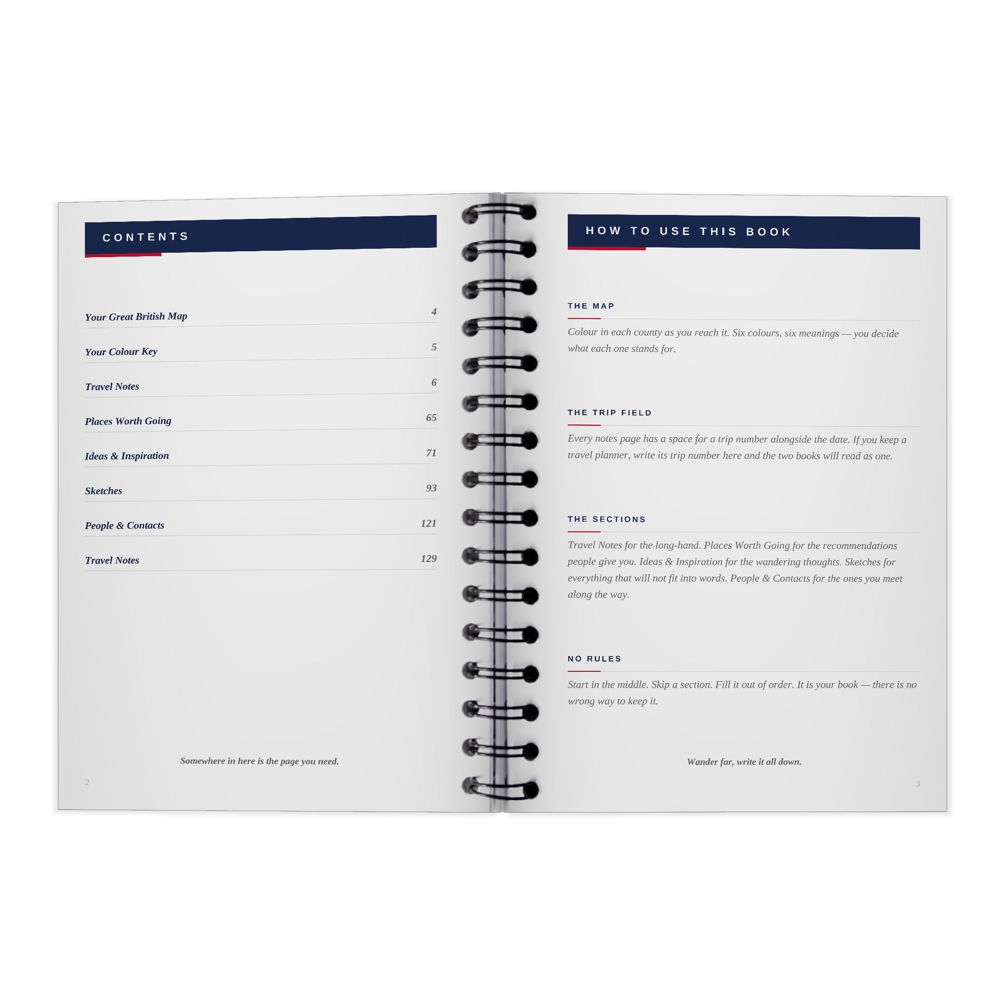 UK Travel Notebook & Journal | Great British Travel Notes Travel Journal by Journey & Bloom UK