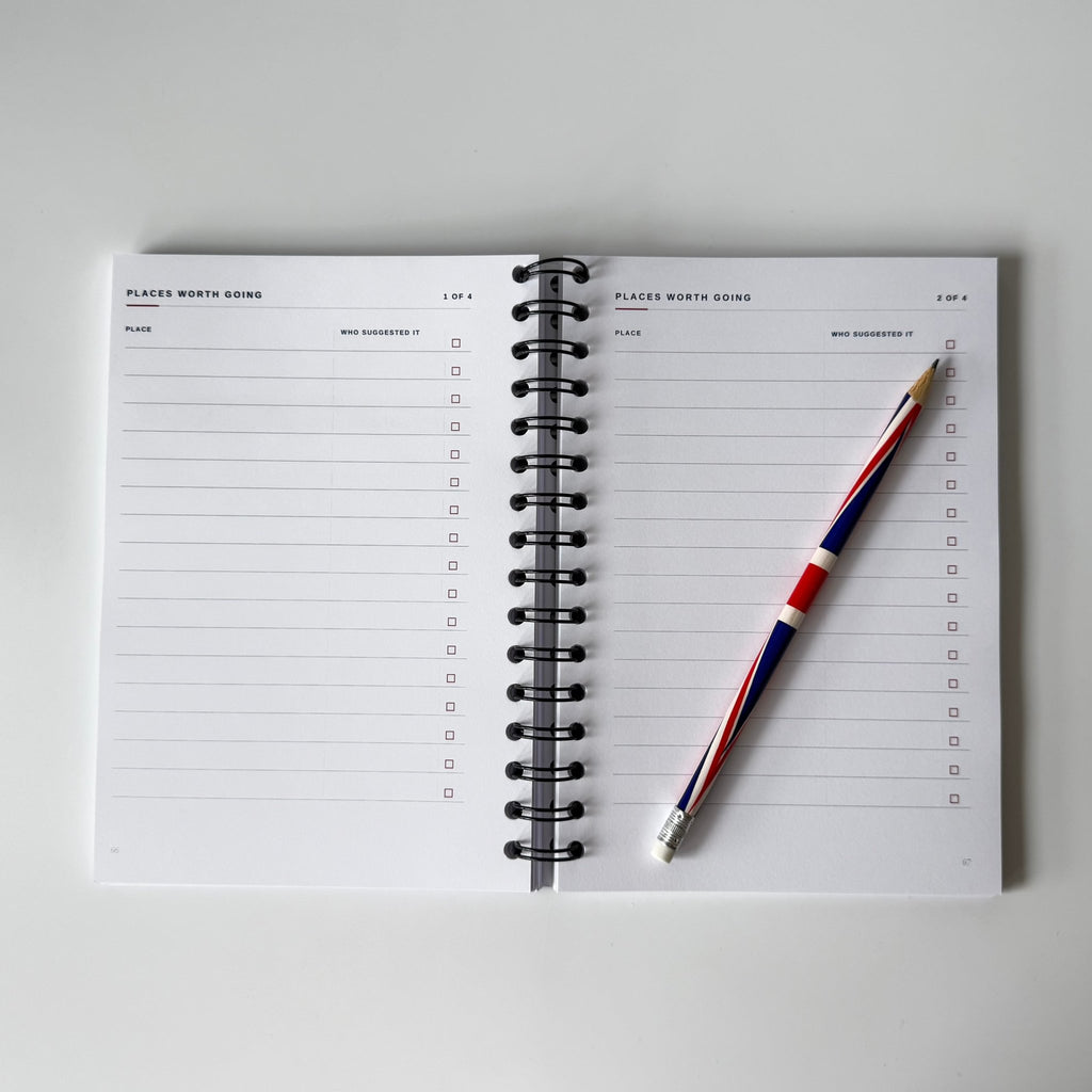 UK Travel Notebook & Journal | Great British Travel Notes Travel Journal by Journey & Bloom UK