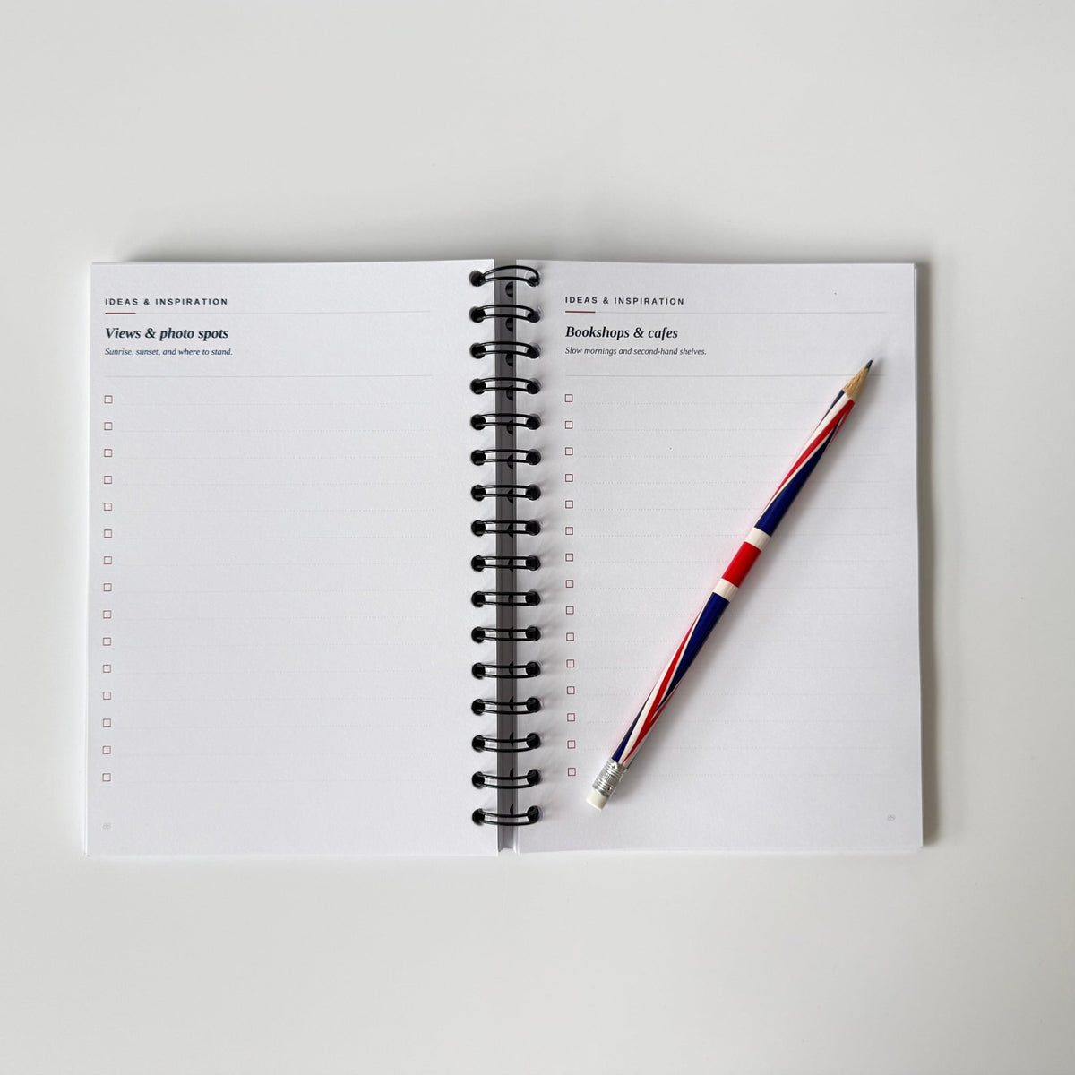 UK Travel Notebook & Journal | Great British Travel Notes Travel Journal by Journey & Bloom UK