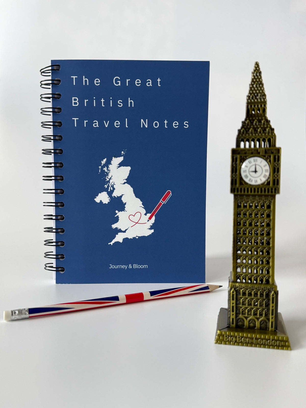 UK Travel Notebook & Journal | Great British Travel Notes Travel Journal by Journey & Bloom UK
