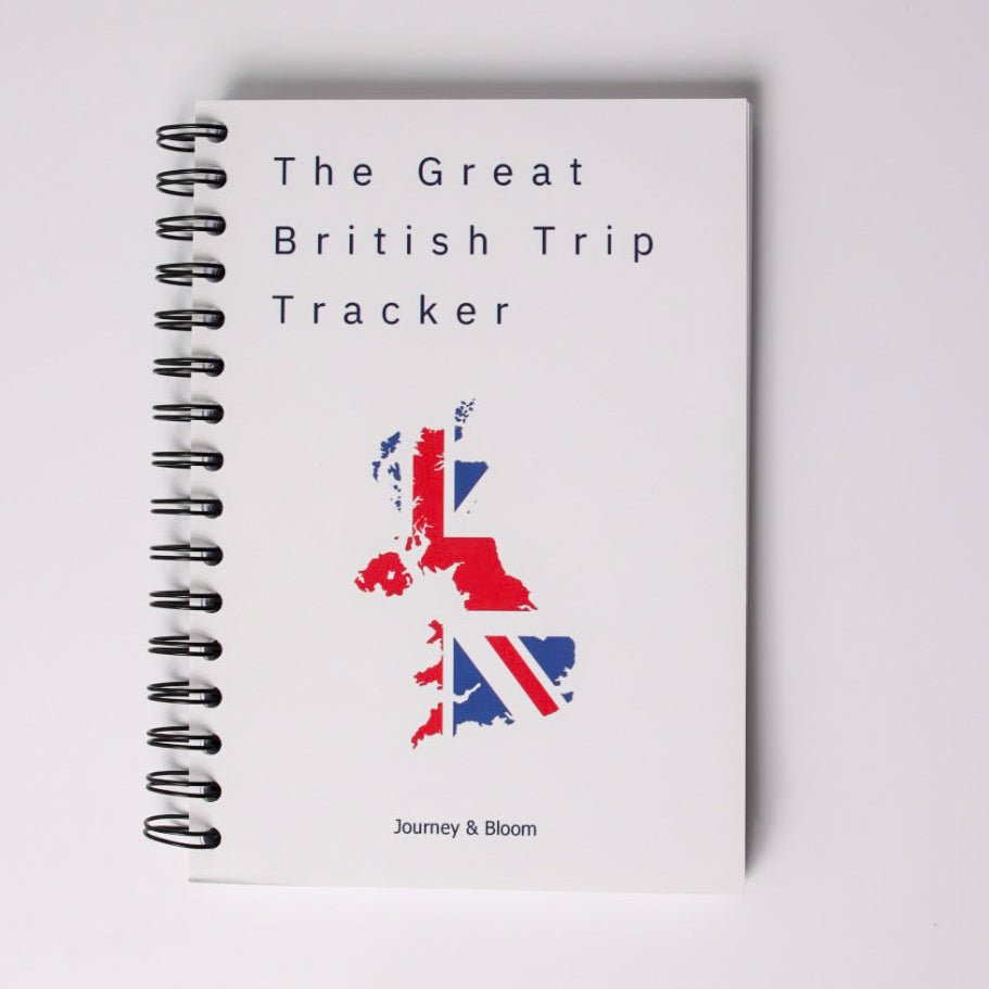 UK Travel Planner & Staycation Journal | Great British Trip Tracker Travel Journal by Journey & Bloom UK