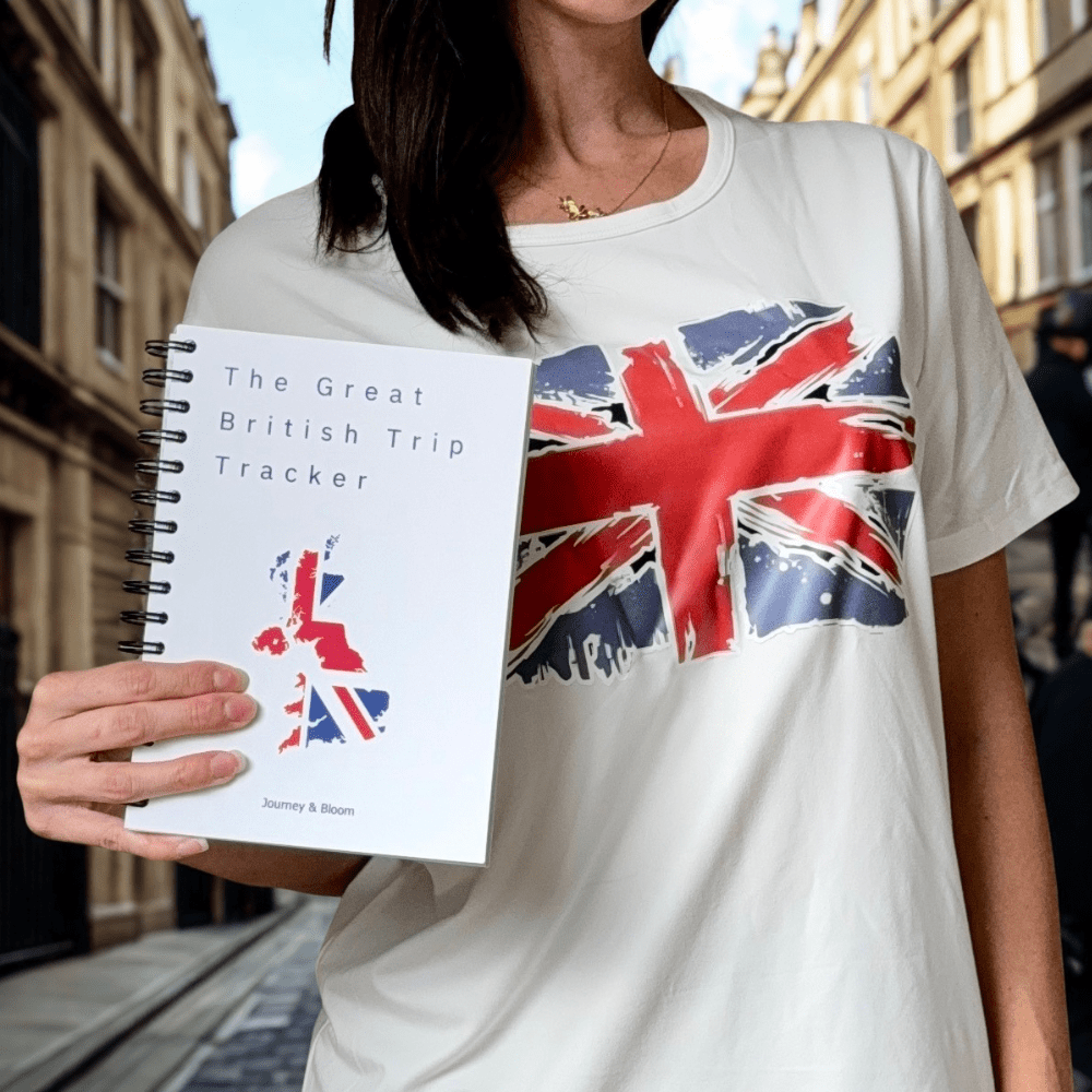 UK Travel Planner & Staycation Journal | Great British Trip Tracker Travel Journal by Journey & Bloom UK