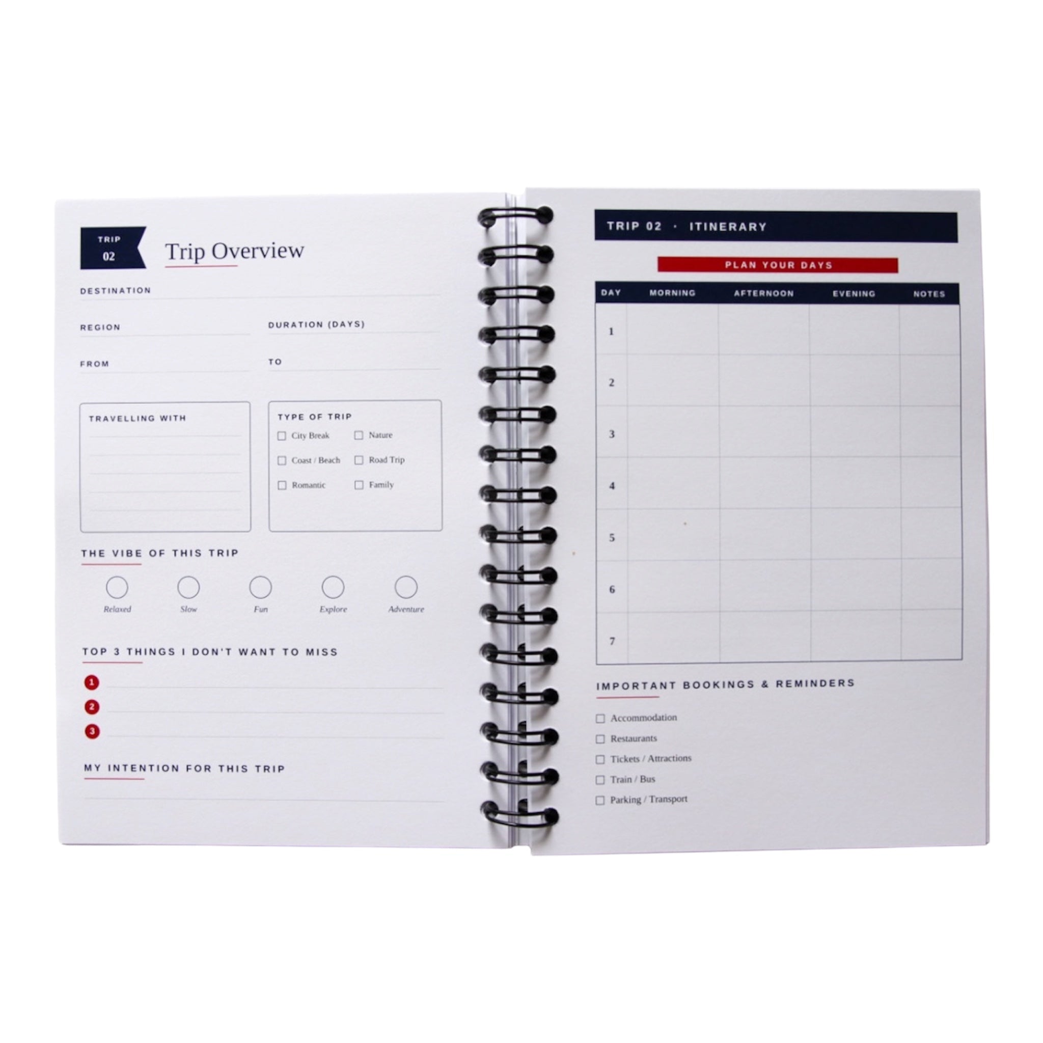UK Travel Planner & Staycation Journal | Great British Trip Tracker Travel Journal by Journey & Bloom UK